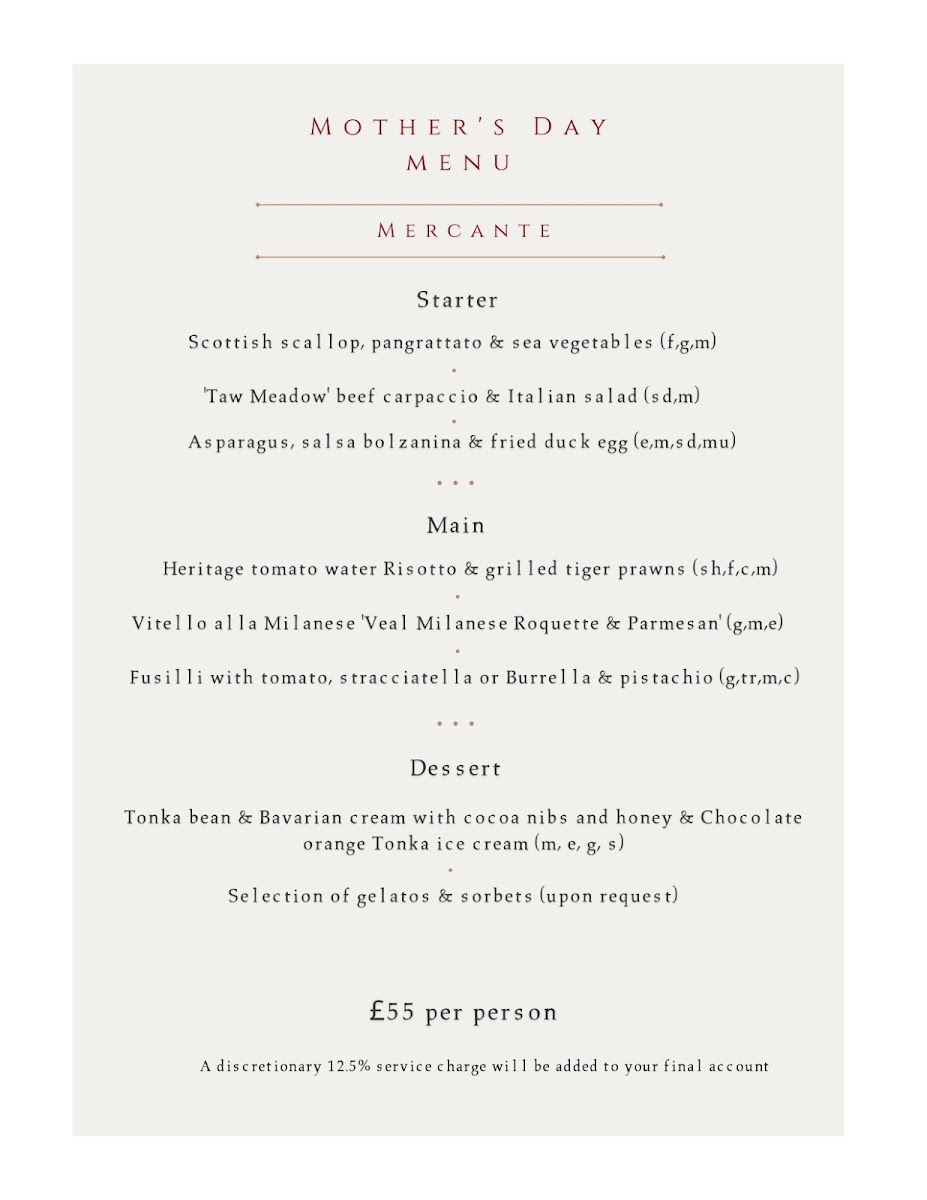 Menu - Mercante Restaurant photo 4