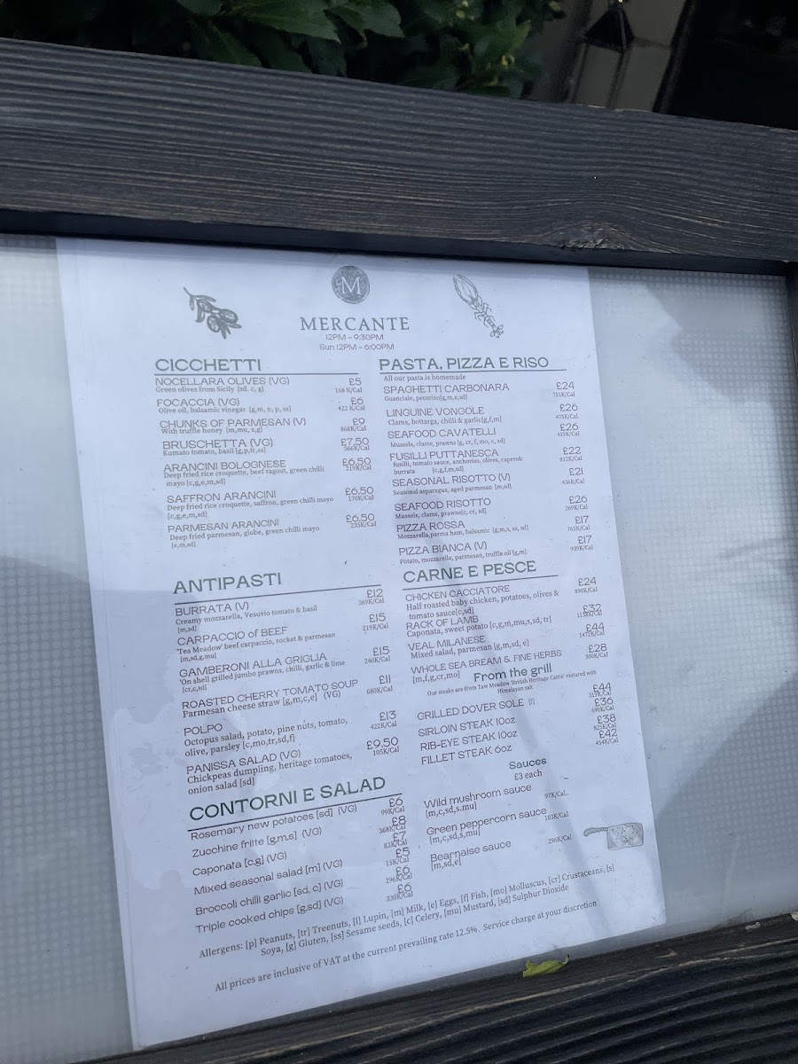 Menu - Mercante Restaurant photo 9